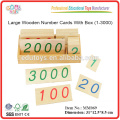 Montessori Large Wooden Number Cards With Box (1-3000)